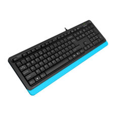  A4tech FK10 (Blue) Fstyler Sleek MMedia Comfort, USB, Black+Blue, (US+Ukrainian+Russian)