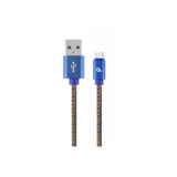 Кабель USB 2.0 Type-C - 1.0 м Cablexpert CC-USB2J-AMCM-1M-BL премиум, 2.1А