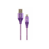 Кабель USB 2.0 Micro - 1.0 м Cablexpert CC-USB2B-AMmBM-1M-PW, премиум, 2.1А