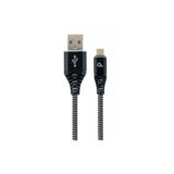 Кабель USB 2.0 Micro - 1.0 м Cablexpert CC-USB2B-AMmBM-1M-BW, премиум, 2.1А