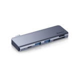 Хаб-юсб Type-C Baseus 5-х портовий (CAHUB-K0G) Harmonica Grey (Type-C/2*USB 3.0/SD/Micro SD)