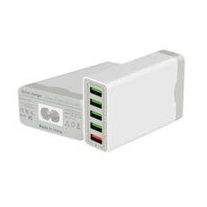   USB 220 HQ-Tech KFY-0508L 5-Port USB Smart Charger with QC 3.0, 5V/8A (40W), AC220V, white