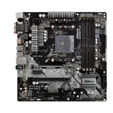 .  AM4 ASRock B450M Pro4-F , 4DDR4, VGA/DVI/HDMI, 2xM.2, 2xPCI-E 16x, 1xPCI-E 1x ,4xSATA3, ALC887, RTL8111H, 4xUSB3.1/2xUSB2.0, 1xUSB3.1 Type-C, RAID, mATX 