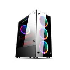  1stPlayer V6-R1 Color LED Black, Window, 4*120 LED, USB 3.0, ATX,  