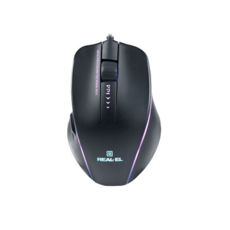 Миша REAL-EL RM-747 (black) USB, 5 key, 1 Wheel, 4800cpi, підсвічування