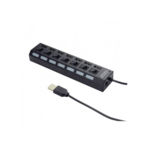 Хаб-юсб 2.0 Gembird UHB-U2P7-03 на 7 портів USB 2.0 Адаптер живлення: 5 В / 2 A