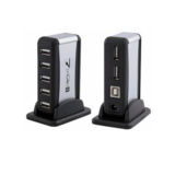Хаб-юсб 2.0 Lapara LA-UH7315 7 портів USB 2.0 з блоком живлення чорний