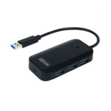Хаб-юсб 3.0 STLab U-1470, 1x USB-Type-C + 3x USB-Type-A, без БП, пластик, черный