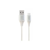 Кабель USB 2.0 Type-C - 1.0 м Cablexpert CC-USB2B-AMCM-1M-BW2, преміум, 2.1А