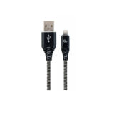 Кабель USB 2.0 Type-C - 1.0 м Cablexpert CC-USB2B-AMCM-1M-BW, преміум, 2.1А