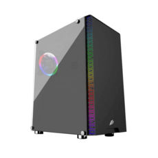  1stPlayer B5-R1 Color LED, Window, 4*120 Color LED, USB 3.0, ATX, Black  