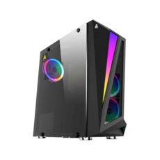  1stPlayer R5-R1 Color LED Black, Window, 3*120 LED, USB 3.0, ATX,  