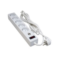   3,0  Patron, + 2 x USB 2.0 2.1A WHITE (SP-53-USB-W)