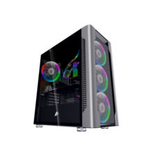  1stPlayer DX-R1-PLUS Color LED Black, Window, 4*140 RGB, USB 3.0, ATX,  