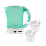 Чайник Rotex RKT07-G, 650Вт, 0.6л + 2 чашки, дисковый, нержавейка