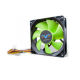 Вентилятор 80 mm Frime FGF80HB3, 3Pin, Black/Green, 80x80x25мм