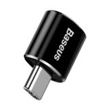 Перехідник USB - Type-C Baseus CATOTG-01 (USB Female To Type-C Male) Black