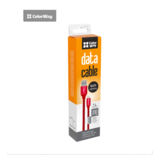 Кабель USB 2.0 Lightning - 2.0 м Colorway Apple Lightning 2.1А красный (CW-CBUL007-RD)