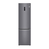 Холодильник с нижней морозилкой LG GA-B509SLKM, 384/277/107л, инверторный компрессор, электронное управление, дисплей, 1 компрессор, No Frost (полный), Wi-Fi, "нулевая зона", суперзаморозка, энергопотребление - класс А++, скрытая ручка, швг 59.5х203х67, нержавейка
