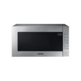 Микроволновая печь Samsung ME88SUT/BW, 23л, 800Вт, гриль, тактовая, внутреннее покрытие керамика, дверца открывается кнопкой, серебристый
