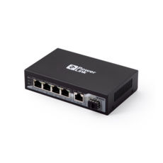  2E PowerLink SP402GX 5xGE, 1xSFP (4xGE PoE, 1xGE, 1xSFP Uplink, 65W), 