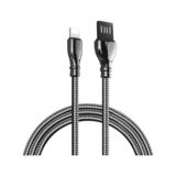 Кабель USB 2.0 Lightning - 1.0 м Colorway Apple Lightning (metal spring) 2.4 А, черный (CW-CBUL013-BK)