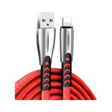 Кабель USB 2.0 Lightning - 1.0 м Colorway Apple Lightning (zinc alloy) 2.4А красный (CW-CBUL010-RD)