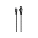 Кабель USB 2.0 Type-C - 1.0м Colorway (metal spring) 2.4 А, чорний (CW-CBUC015-BK)