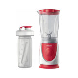 Блендер стационарный PHILIPS Daily Collection HR2872/00, 350Вт, 2 чаши 0.6л, пластик, 1 скорость, белый/красный