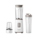 Блендер стационарный Philips HR 2603/00, 350Вт, чаша 0.6л, пластик, бутылочка 0.6л, 2 скорости, мельница, белый