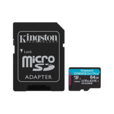  ' 64 GB microSD Kingston UHS-I/U3 Canvas Go! Plus R170/W70MB/s (SDCG3/64GB)