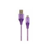 Кабель USB 2.0 Micro - 2.0 м Cablexpert CC-USB2B-AMmBM-2M-PW, премиум, 2.1А