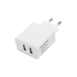 Зарядний пристрій USB 220В Colorway 2USB AUTO ID 2.1A (10W) білий (CW-CHS015-WT)