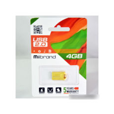 USB 2.0 Mibrand Hawk 4Gb Gold (MI2.0/HA4M1G)