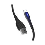 Кабель USB 2.0 Lightning - 1.0 м Colorway Apple Lightning (PVC + led) 2.4 А, черный (CW-CBUL034-BK)