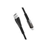 Кабель USB 2.0 Lightning - 1.0 м Colorway Apple Lightning (zinc alloy + led) 2.4А 1м черный (CW-CBUL035-BK)