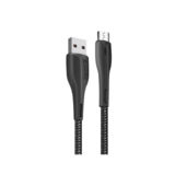 Кабель USB 2.0 Micro - 1.0 м ColorWay AM-microB, (PVC + led) 2.4А черный (CW-CBUM034-BK)