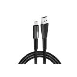 Кабель USB 2.0 Type-C - 1.0 м Colorway (zinc alloy + led) 2.4 А, черный (CW-CBUC035-BK)