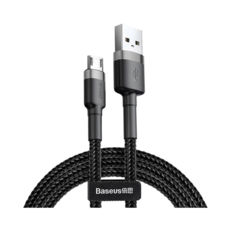 ������ USB 2.0 Micro - 1.0 � Baseus Cafule, 2.4A Gray+Black CAMKLF-BG1