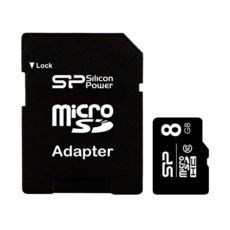  ' 8 Gb microSD SILICON POWER SDHC Class10 (SP008GBSTH010V10SP) 
