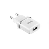 Зарядний пристрiй USB 220В Hoco C11 (1USB, 1А) white