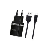 Зарядний пристрiй USB 220В Hoco C11 с Micro USB (1USB, 1А) black
