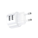 Зарядний пристрiй USB 220В Usams Set Send-Tu (T20 Dual USB Round Travel (EU)+U35 lightning cable)