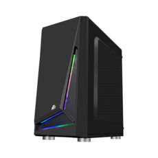  1stPlayer R2-1R1 Color LED Black, Window, 1*120 Color LED, USB 3.0, microATX,  