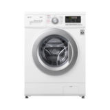 Пральна машина фронтальна LG F1296HDS1, 1200 об / хв, 7кг, дисплей, інверторний прямий привід, прання паром, 13 програм, ШВГ 60х85х44, білий, дверцята срібляста