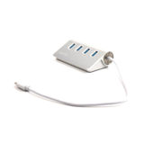 Хаб-юсб 3.1 Type-C Maxxter (HU3С-4P-01) USB 3.0 на 4 портів, метал, сріблястий