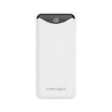 Зовнішній акумулятор (Power Bank) Crown CMPB-603 white 10000 mAh Quick Charge 3,0 2USB/3A LCD Display (Вага 226 г озмір 145*68*15,5 мм)