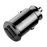 Автомобільний зарядний пристрій Baseus Grain Car Charger 3.1A Black, CCALL-ML01