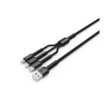 Кабель 3в1 USB 2.0 - 1.0 м Colorway (Lightning+MicroUSB+Type-C) 4.0A (20W) серый (CW-CBU3003-GR)