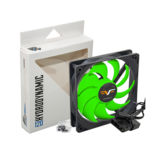 Вентилятор 120 mm Frime FGF120HB3, 3Pin+Molex 1300rpm HB Bearing Black/Green, 120x120x25мм